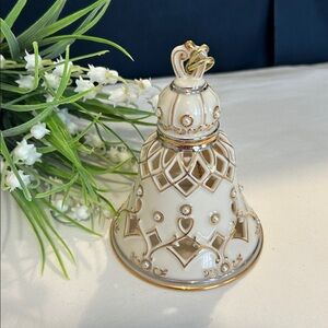 Vintage Lenox Porcelain Florentino & Pearl Collectible Lenox Bell Retired